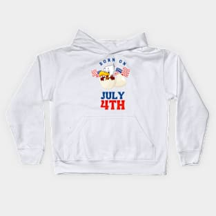 Born on July 4th Kids Hoodie